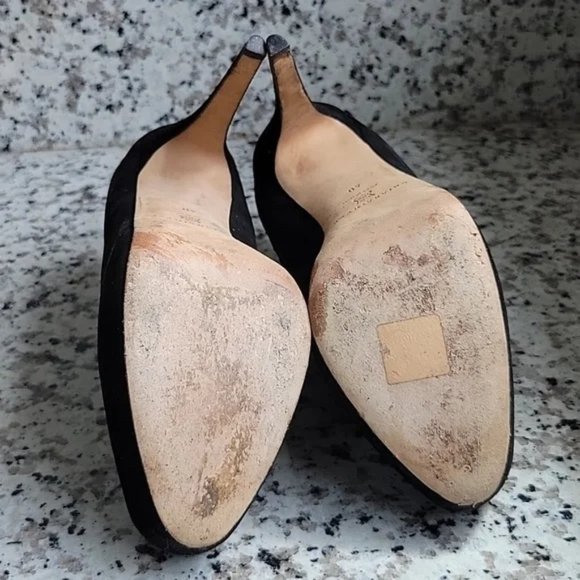 Brian Atwood DASHA Suede Satin Platform Ankle Booties - Picture 12 of 14